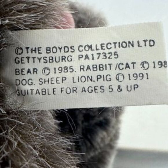 Vtg Boyds Collection Plush Rabbit 1987 #1364 13” Brown Cream Stuffed Toy - Picture 8 of 10